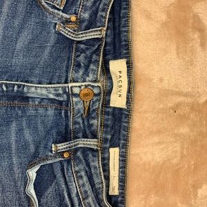 Dark blue high rise ripped skinniest jeans